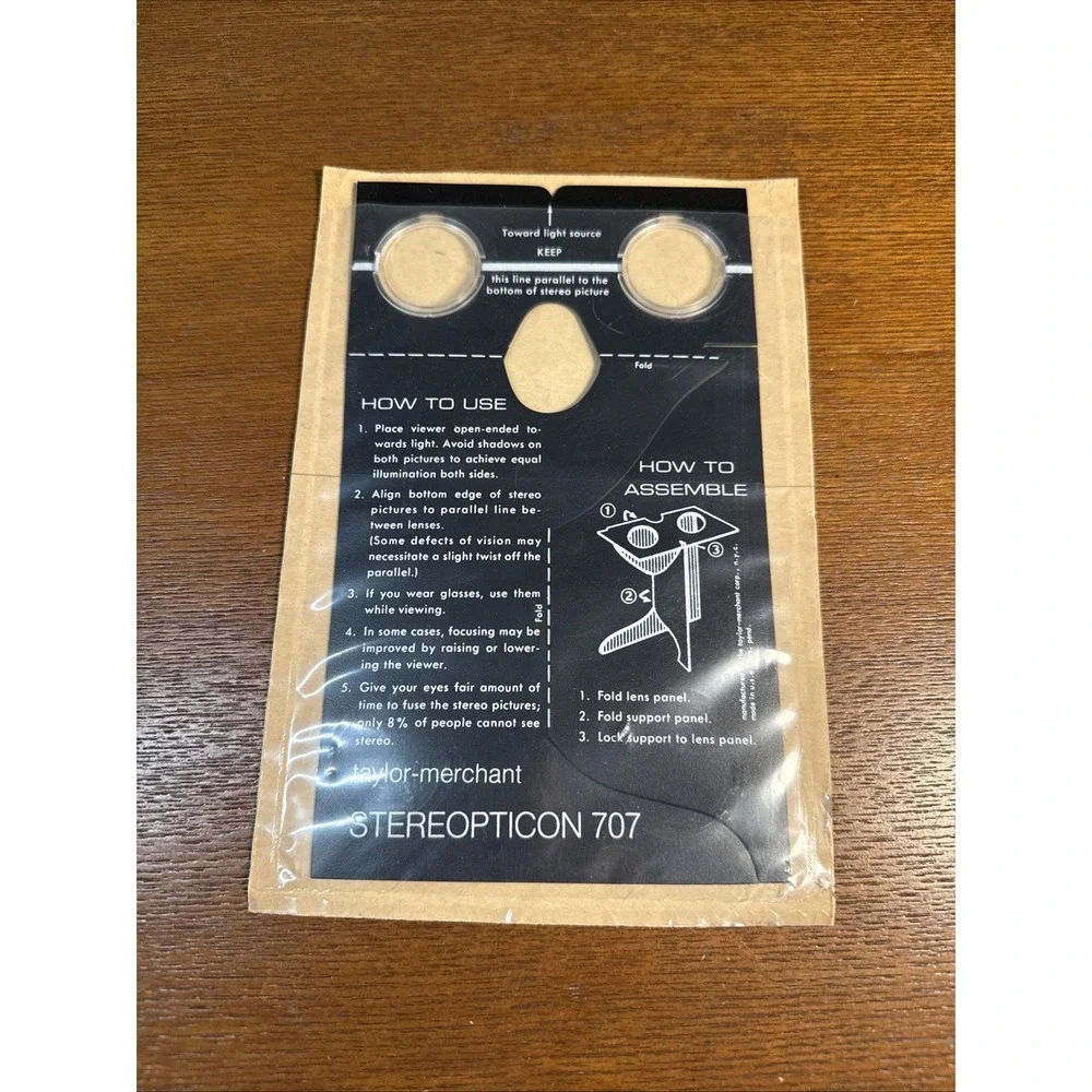 Stereopticon 707 Foldable Stereo Viewer By Taylor-Merchant USA